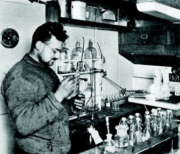 Alf Howard in hydrological lab