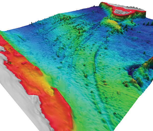 3D model of the seascape between Tasmania and Antarctica