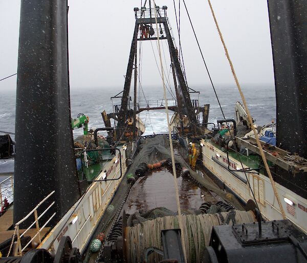 View from the deck of a trawl vessel