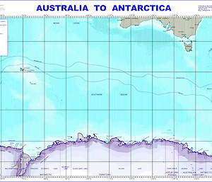 A map of the space between Australia and Antarctica.