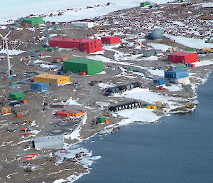 Aerial photo of Mawson buildings