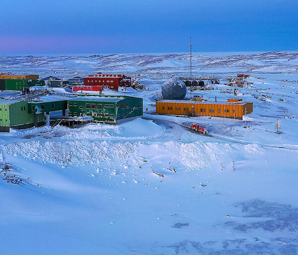 Antarctic station in winter