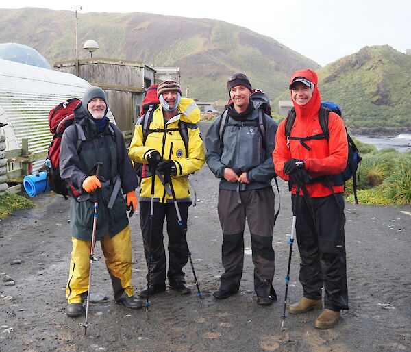 Group photo of four expeditioners
