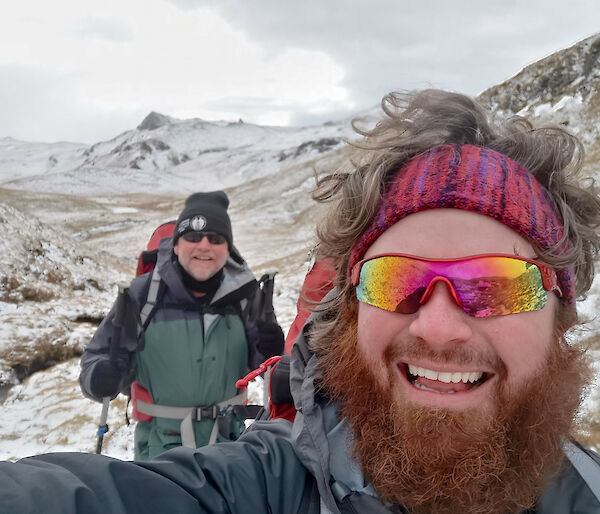 Selfie of 2 expeditioners