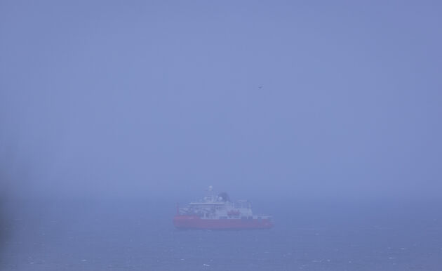 RSV Nuyina in the fog