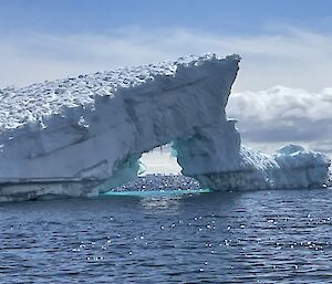 An iceberg in the water