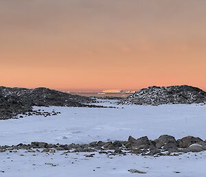 Sunrise over Antarctica