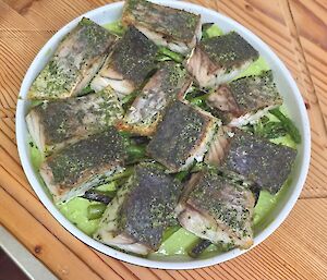 Fish on a plate