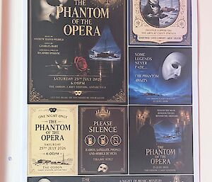 A poster promoting the Phantom of the Opera