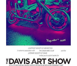 A poster advertising the Davis Art Show