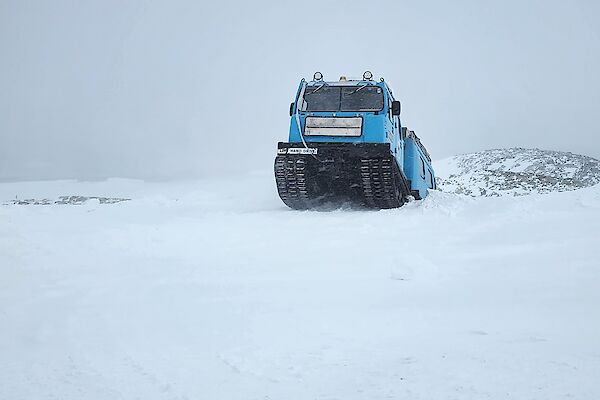 Hagglund traversing snow