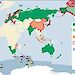 Map highlighting the different states involved in toothfish fisheries in the Southern Ocean