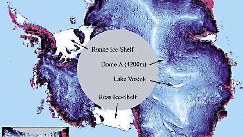 Satellite imagery of Antarctica