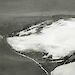 The northeastern terminus of the Stephenson Glacier in December 1947, indicating The Spit on the left, and Scarlet Hill on the right