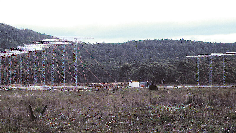 A view of the TIGER radar on South Bruny Island