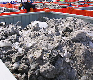 Some of the waste from the Thala Valley tip site resembles frozen rock.