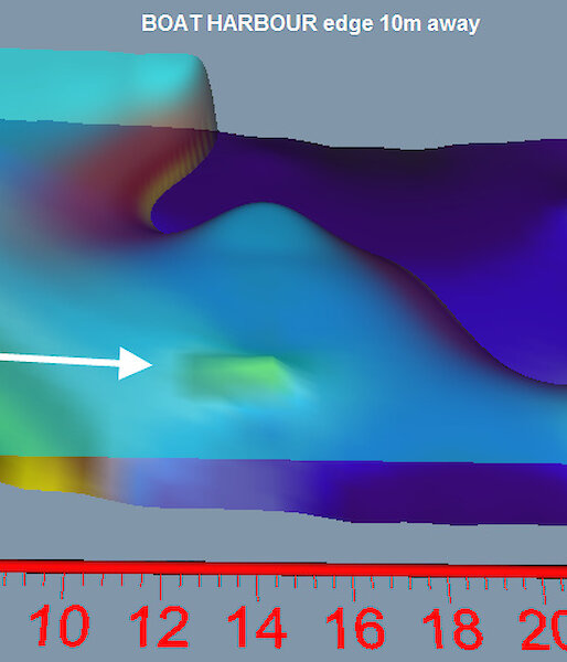 Graphic depicting shape of possible air tractor location
