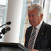 Former Australian Prime Minister, the Hon. Bob Hawke AC speaking at podium