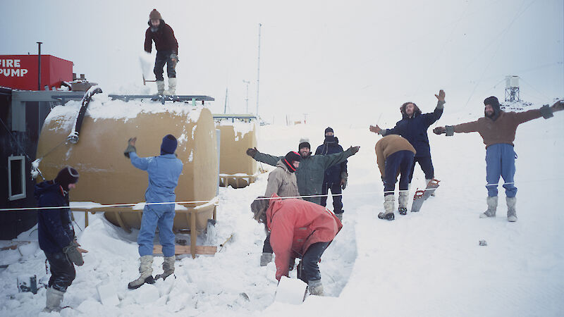 A snow melter installed at Davis in 1973.