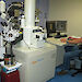 Electron microscopist Rick van den Enden at the controls of the new field emission scanning electron microscope; a JEOL JSM-6701F with a Gatan Alto 2500 cryo chamber