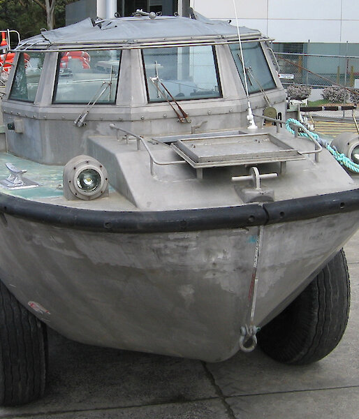 Front view of Lighter Amphibious Resupply Cargo vehicle