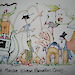 A cartoon showing the organised chaos of the annual maintenance of Mawson station’s kitchen.