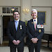 Matt (left) on the receipt of his Antarctic Medal from the Governor General, Major General Michael Jeffery.