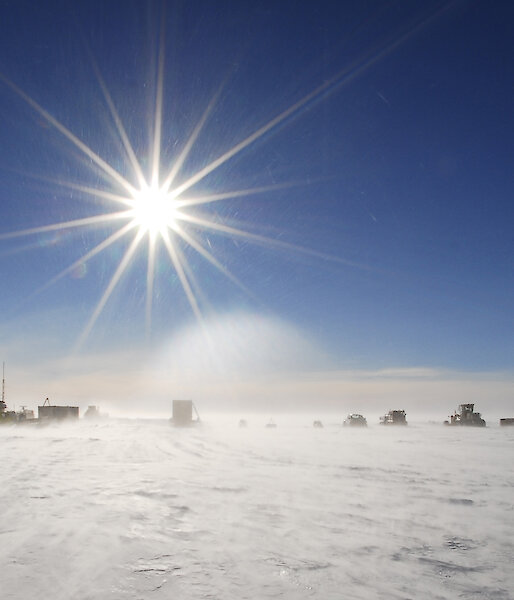 The remote Wilkins Runway camp.