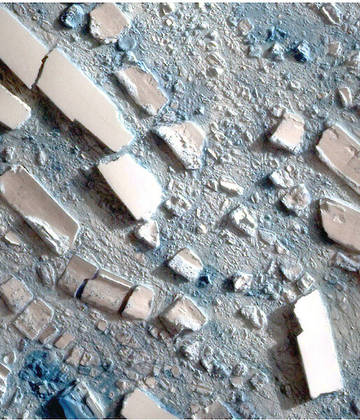 Close-up of Wilkins Ice Shelf break up