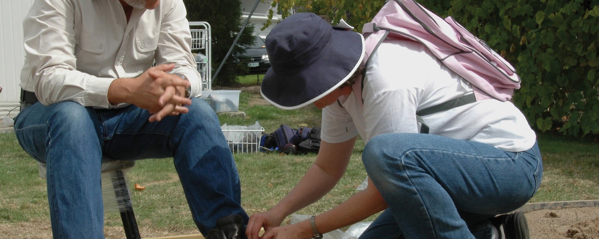 ABC Catalyst presenter, Paul Willis, has his boots laced with seeds.