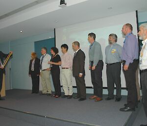 Members of the CCAMLR team receiving awards