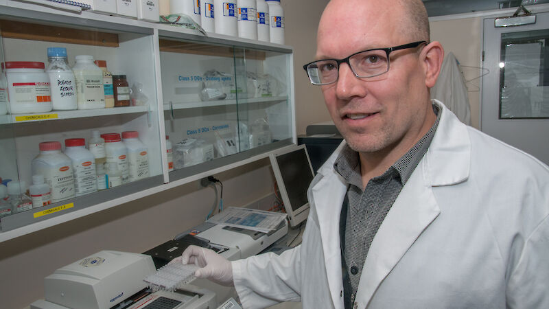 Dr Bruce Deagle in his laboratory.