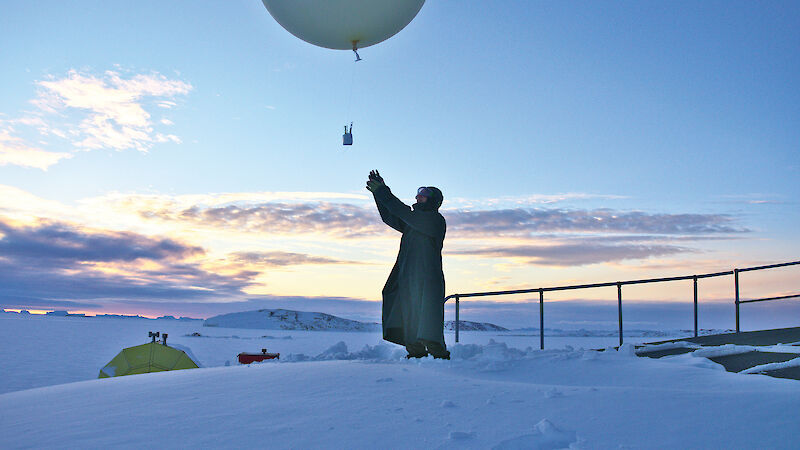 Alex launches a weather balloon at least once a day.