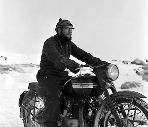 Man on motorcycle