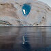 An iceberg with a hole through its centre