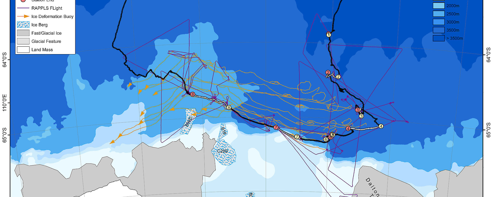 Map showing the operational area of the SIPEX-II voyage