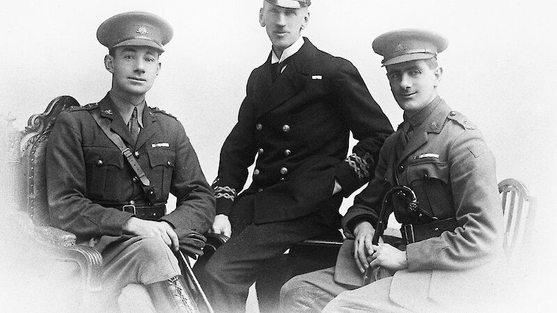 Portrait of Captain Wilkins, John King Davis and Major Eric Webb
