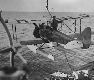 The Gypsy Moth aircraft used by Mawson for reconnaissance and to assert sovereignty when ice conditions prevented landings on the continent.