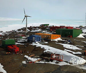 Aerial view of Mawson station today