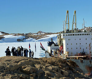 Australian treaty inspectors visit a Russian vessel chartered by India in Antarctica.