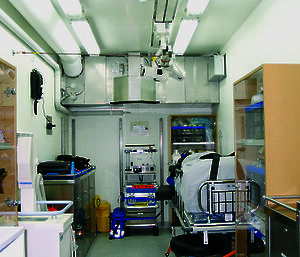The ‘containerised medical facility’ – surgery in a shipping container.