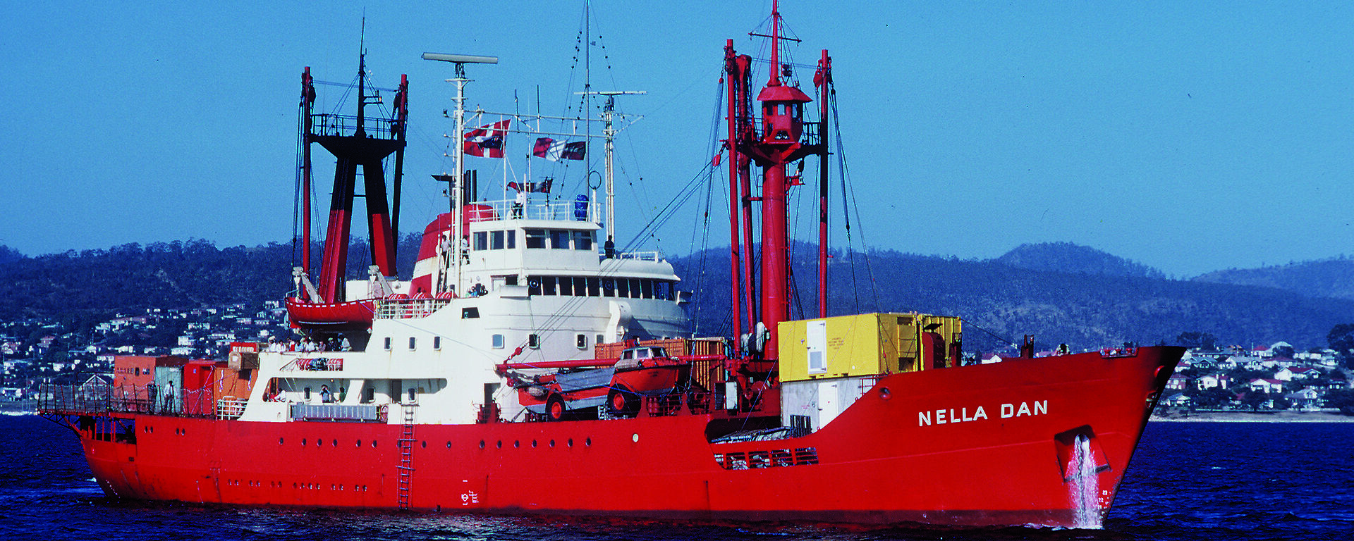 'Nella Dan’ ship in port at Hobart.