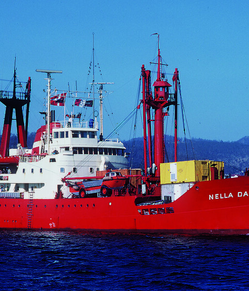 'Nella Dan’ ship in port at Hobart.