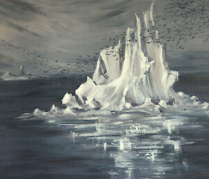 Nel Law’s painting of an iceberg