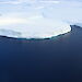 The calving front of the Totten Glacier ice shelf.