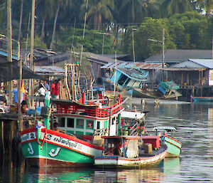 A local fishing village in the eastern Gulf of Thailand.