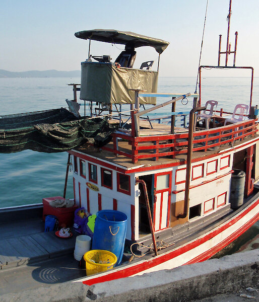 A Thai vessel that Professor Hines’ research team will use to undertake the cetacean survey work.
