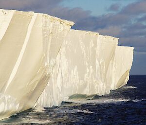 Ice cliffs in the Mertz Glacier region.