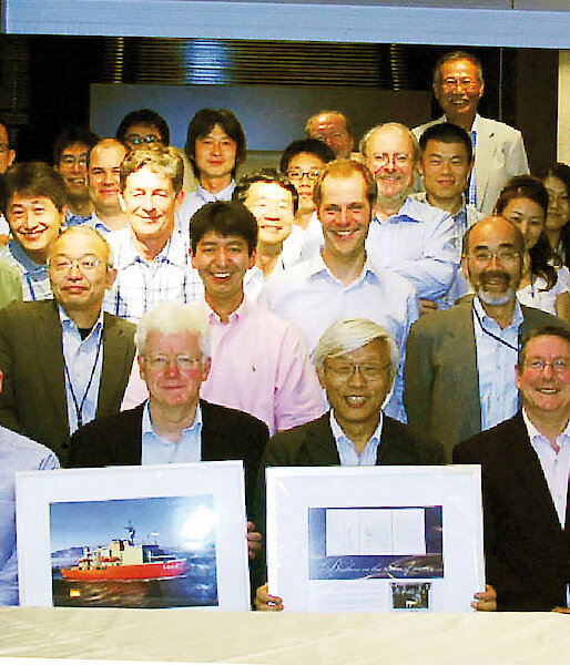 Australian and Japanese researchers at a meeting in Tokyo in 2009.