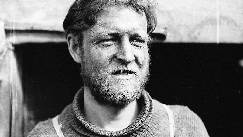 Alice’s grandfather Cecil Thomas Madigan at Commonwealth Bay during the Australasian Antarctic Expeditions 1911–14.